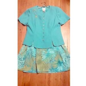 Vintage Koret floral skirt and jacket set